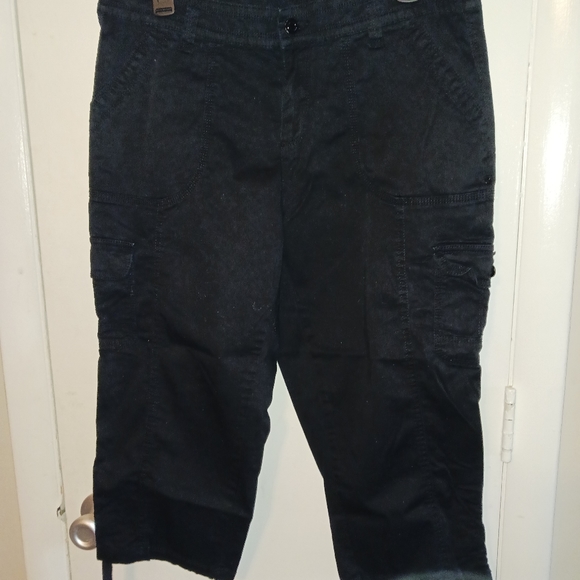 Faded Glory Black Capri Pants Sz 14 - Picture 4 of 14